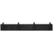 Garderobenleiste >BANTRY< 4 Haken, Eiche massiv, schwarz mit Maserung - 80x13x12cm (BxHxT)