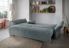 Schlafsofa >Phedra< Armlehnfunktion, 9758 Corto mint, Mikrofaser - 242x90x131cm (BxHxT)