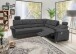 Polstergarnitur >Ludwigshafen< Motor-Relaxfunktion, Schlaffunktion, schwarz - 268x113x222cm (BxHxT)