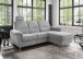 Ecksofa >Ludwigshafen< Motor-funktion, Kopfstütze, Stauraum, silber - 231x113x165 (BxHxT)
