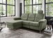 Ecksofa >Ludwigshafen< Motor-funktion, Kopfstütze, Stauraum, moosgrün - 231x113x165 (BxHxT)