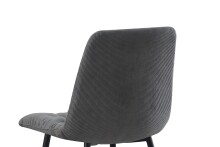 4-Fußstuhl >Ponzi< (2er-Set) mit Steppung, in grau, Cord-Optik - 45x87x55cm (BxHxT)