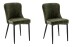 4-Fußstuhl >Aboshi< (2er Set) mit Federkern, Rautensteppung, olive - 46x85x58 (BxHxT)