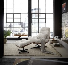 Couchtisch >BILOXI< rollbar, Eiche Massivholz / Holzwerkstoff / Metall - 45x75 (HxD)