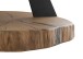 Couchtisch >BILOXI< in Eiche / schwarz, Glas / Massivholz / Metall - 45x75 (HxD)