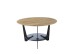 Couchtisch >CADIZ< in Eiche, Massivholz / Metall / Glas - 40x70cm (HxD)