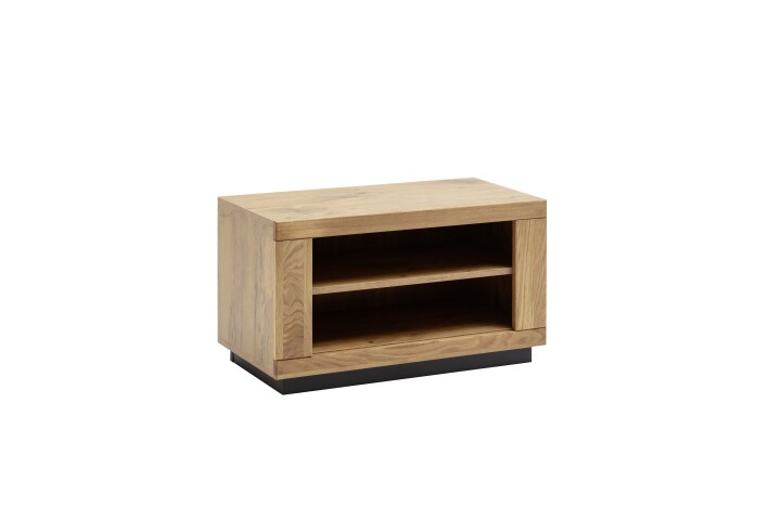Schuhbank >GRENO< Ablageboden, Eiche teilmassiv - 80x46,5x40cm (BxHxT)