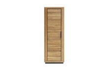 Garderobenschrank >GRENO< 2 Böden, 1 Stange, in Eiche teilmassiv - 69,5x200,5x40 (BxHxT)