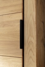 Garderobenschrank >GRENO< 2 Böden, 1 Stange, in Eiche teilmassiv - 69,5x200,5x40 (BxHxT)