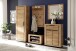 Garderoben-Set >Greno< (3-teilig) Massivholzfront - Teilmassiv - 150x200,5x40 (BxHxT)