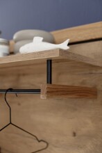 Garderoben-Set >Greno< (2-teilig) Massivholzfront - Teilmassiv - 80x200,5x40 (BxHxT)