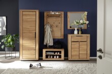 Garderoben-Set >Greno< (4-teilig) Massivholzfront - Teilmassiv - 160x200,5x40 (BxHxT)