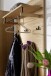 Garderobenpaneel >ARAYA< 5 Haken, Ablage, Eiche teilmassiv - 79x112x27 (BxHxT)