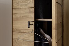Garderoben-Set >ARAYA< (3-teilig) in Eiche teilmassiv - 148x195x40,5 (BxHxT)