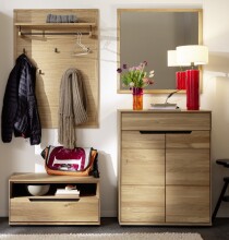 Garderoben-Set >ARAYA< (4-teilig) in Eiche...