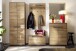 Garderoben-Set >ARAYA< (4-teilig) in Eiche teilmassiv - 158x195x40,5 (BxHxT)