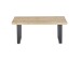 Couchtisch >ASOLA< in Eiche furniert / schwarz - 110x45x70cm (BxHxT)