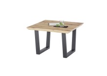 Couchtisch >ASOLA< in Eiche furniert / schwarz - 70x45x70cm (BxHxT)