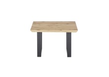 Couchtisch >ASOLA< in Eiche furniert / schwarz - 70x45x70cm (BxHxT)