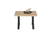 Couchtisch >ASOLA< in Eiche / schwarz, furniert - 70x45x70cm (BxHxT)