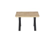 Couchtisch >ASOLA< in Eiche / schwarz, furniert - 70x45x70cm (BxHxT)
