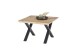 Couchtisch >ASOLA< in Eiche / schwarz, furniert - 70x45x70cm (BxHxT)