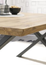 Couchtisch >ASOLA< in Eiche / schwarz, furniert - 110x45x70cm (BxHxT)
