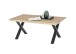 Couchtisch >ASOLA< in Eiche / schwarz, furniert - 110x45x70cm (BxHxT)