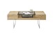 Couchtisch >REWA< in Asteiche furniert / Glas / Metall - 110x40x60 (BxHxT)
