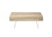 Couchtisch >BIRMINGHAM< Schublade, Eiche furniert / Edelstahl-Optik - 110x40x60 (BxHxT)