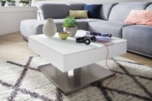 Couchtisch >MARIKO< mit Stauraum, weiss, MDF/...