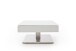 Couchtisch >MARIKO< mit Stauraum, weiss, MDF/ Metall/ Sicherheitsglas - 75x38x75cm (BxHxT)