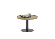 Couchtisch >MONTEVERDE< in Eiche furniert, Holzwerkstoff/ Metall - 40x60cm (HxD)