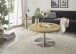 Couchtisch >MONTEVERDE< in Eiche furniert, Holzwerkstoff/ Metall - 40x60cm (HxD)