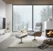 Couchtisch >MONTEVERDE< in Eiche furniert, Holzwerkstoff/ Metall - 40x80cm (HxD)