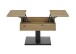 Couchtisch >ASHTON< aufklappbar, Eiche furniert / schwarz - 70x45x70 (BxHxT)