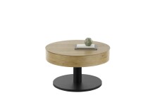 Couchtisch >TANGER< mit Lift und Stauraum, in Asteiche furniert - 47/65x78cm (HxD)