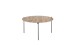 Couchtisch >ASSUAN< in eichenfarben, Massivholz/ Metall - 38x74cm (HxD)