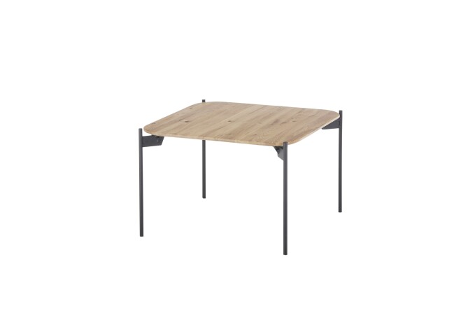 Couchtisch >ALTO< in Eiche, massivholz / Metall - 60x38x60cm (BxHxT)