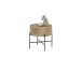 Beistelltisch >MANACOR< in Eiche Dekor, Holzwerkstoff/ Metall - 45x45cm (HxD)