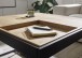Couchtisch >LARKANA< in Eiche furnier, Holzwerkstoff / Metall - 83x45x83 (BxHxT)