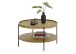 Couchtisch >ARENAL< in Eiche furnier, Holzwerkstoff / Metall - 45x80cm (HxD)