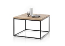 Couchtisch >SAKURA< in Asteiche, Massivholz / Metall - 70x45x70cm (BxHxT)