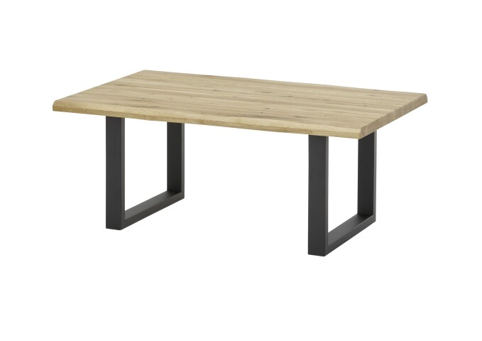 Couchtisch >HAVANNA< in Eiche, Massivholz / Metall - 110x45x70cm (BxHxT)