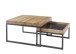 Satztisch >LUBAO< (2er Set) in Asteiche massiv - 65x38x65cm + 57x30x45 cm (B/H/T)