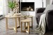 Satztisch >FAYE< (3er-Set) in Asteiche - Einzeltische B50xH42, B35xH35, B30xH32 cm