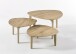 Satztisch >CAMILLA< (3er-Set) Asteiche massiv geölt - 60x27x60 / 60x35x60 / 80x43x80 cm