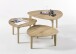 Satztisch >CAMILLA< (3er-Set) Asteiche massiv geölt - 60x27x60 / 60x35x60 / 80x43x80 cm