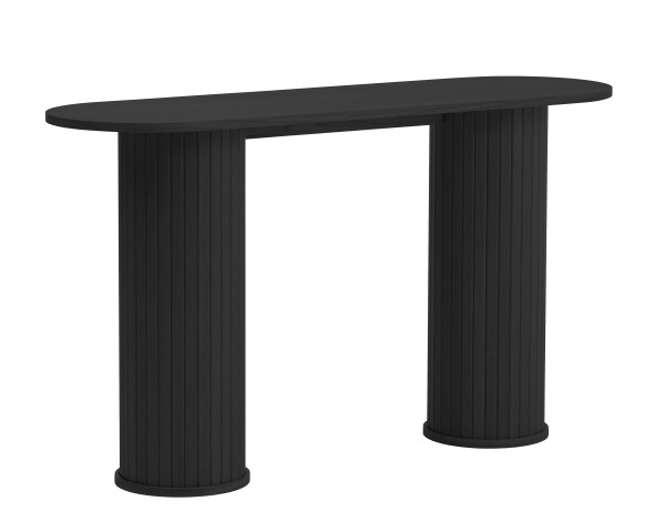 Konsolentisch >NOLA< in Eiche schwarz, MDF furniert - 130x75x40cm (BxHxT)