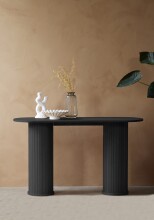 Konsolentisch >NOLA< in Eiche schwarz, MDF furniert - 130x75x40cm (BxHxT)